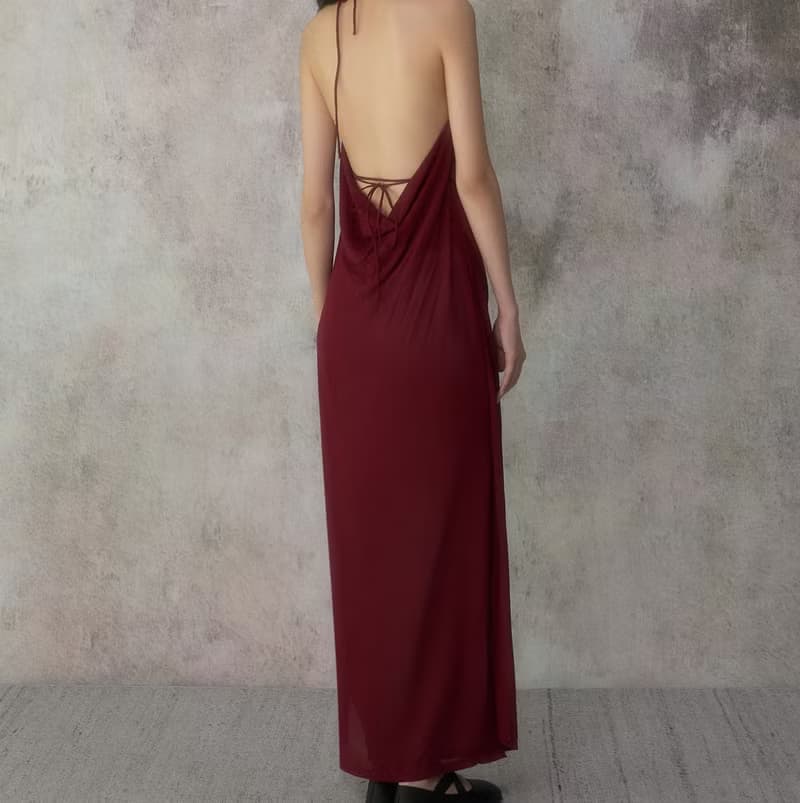 【雕塑感交領】 新中式復古風 線條垂墜連衣裙