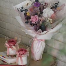 七夕首選【相約巴黎-夢幻粉永生玫瑰花束】