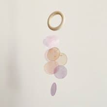DIY-KIT| Italian stationery-Sunshine-Circle(S)| Shell Wind Chime Mobile | #0-451