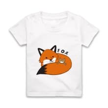 字母F-FOX短袖T恤-白