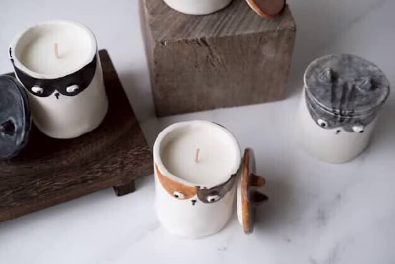 貓貓 香氛蠟燭罐 療癒貓咪 手作禮物 手捏陶瓷 居家香氛