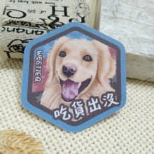 黃金獵犬-燦笑-吃貨出沒-防水車貼-防水貼紙-安全帽貼紙