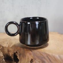 【送禮好物】80ml 鵲黑 自然釉小緣杯 咖啡分享杯 鶯歌製