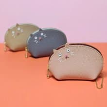 ちっこいサイズのねこポーチ　くすみピンク
