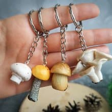 快樂蘑菇鑰匙扣魔法酷妖精飾品