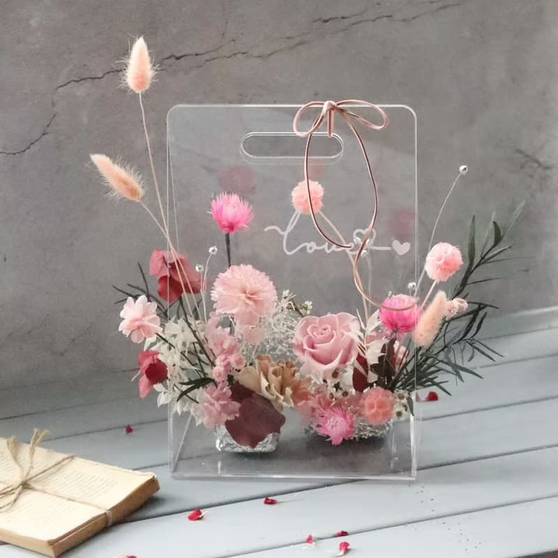 有形有狀母親節 | 質感透明壓克力永生花盒 永生花 花禮 店面自取
