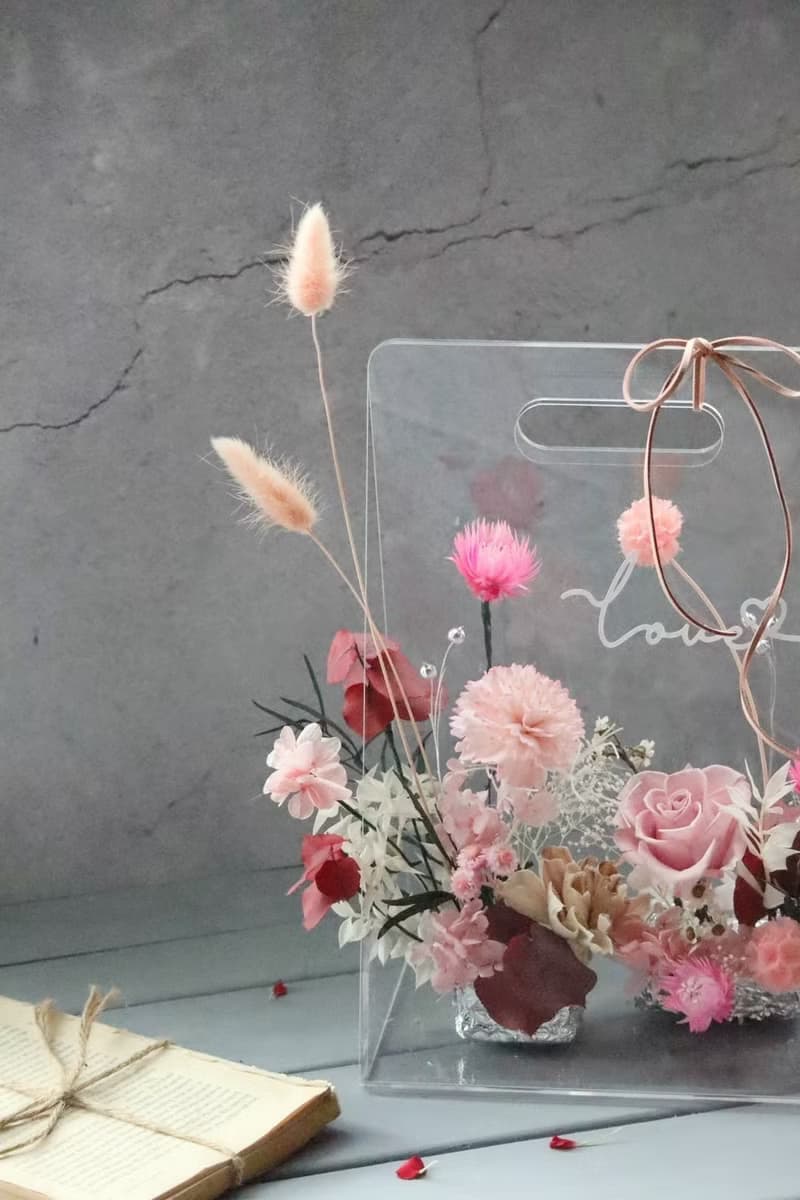 有形有狀母親節 | 質感透明壓克力永生花盒 永生花 花禮 店面自取