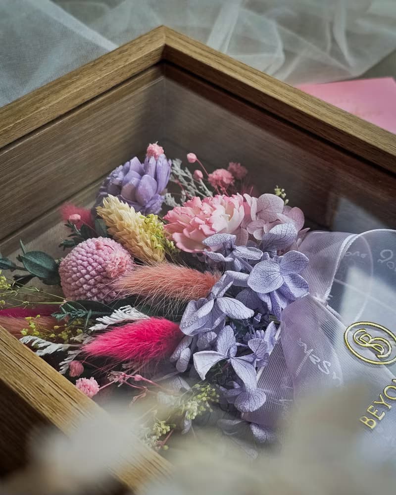 花束立體木相框【成品/材料包】母親節限定