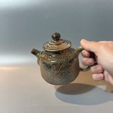 柴燒金彩冰煙茶壺 / 冰煙壺容量200cc /  小平凡手作