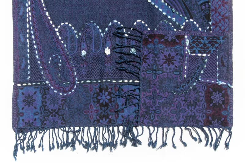 喀什米爾Cashmere/水煮羊毛披肩/針織圍巾/刺繡圍巾/羊絨披巾-花
