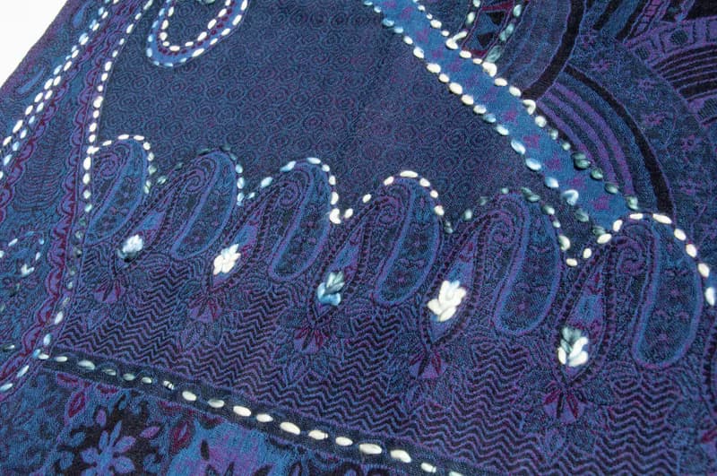 喀什米爾Cashmere/水煮羊毛披肩/針織圍巾/刺繡圍巾/羊絨披巾-花