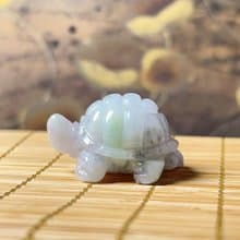 【吉祥‧長壽】飄花翡翠烏龜 | 天然緬甸A貨翡翠 | 送禮