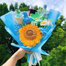 手作鉤織畢業花束