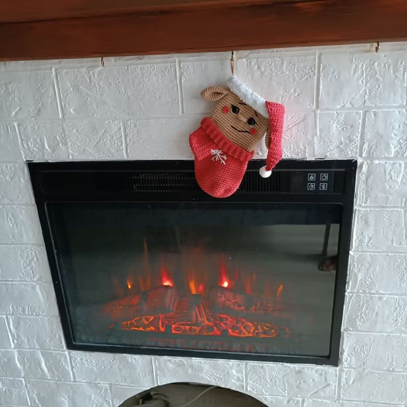 【數位】Crochet pattern Christmas stocking elf, Christmas amigurumi stocking