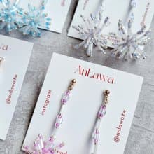 耳環 【 煙花 】 :: 日本珠 珠繡飾品 ビーズ刺繍_AnLawa