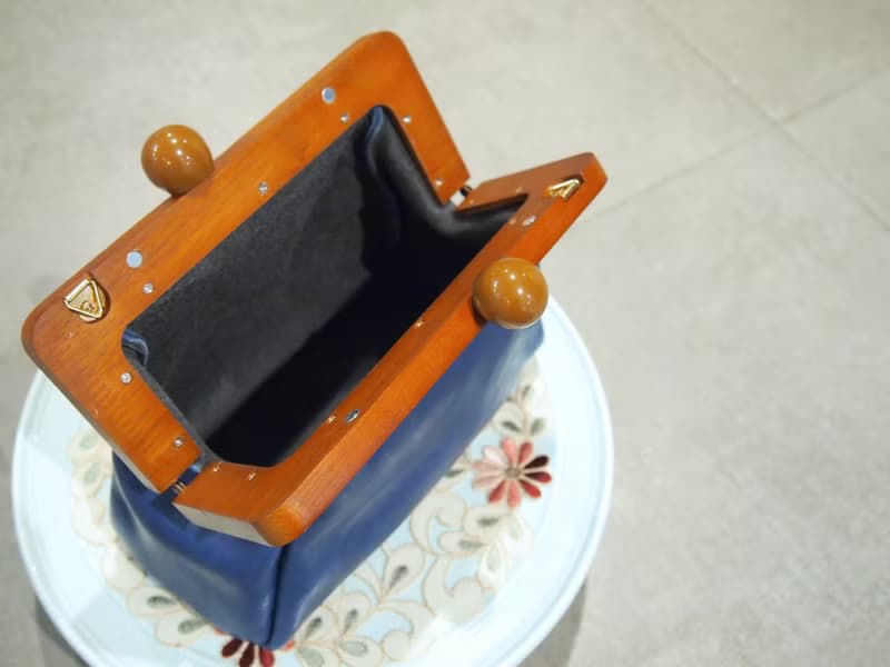 手縫懷舊木框 2用手袋: 60s TWIGGY Style 2-way Handbag