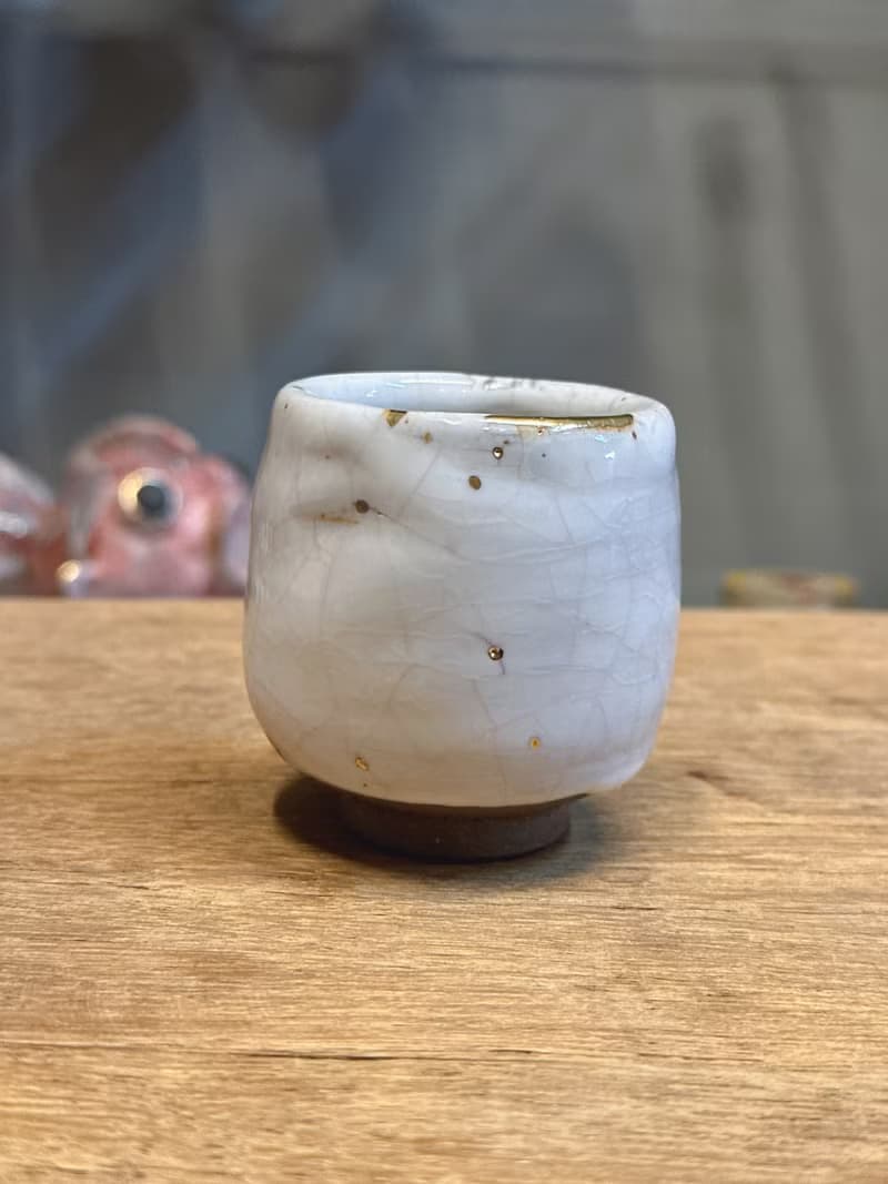 白志野鎏金凝香杯2號-余華宇老師-手工製作-容量約100cc