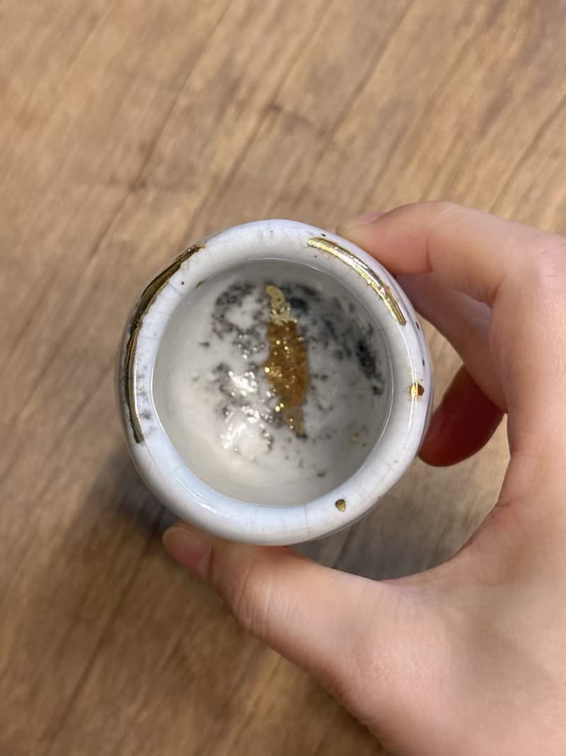 白志野鎏金凝香杯2號-余華宇老師-手工製作-容量約100cc