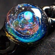【原創宇宙琉璃項鍊】日本銀河玻璃手鍊聖誕星空送禮生日飾品禮物
