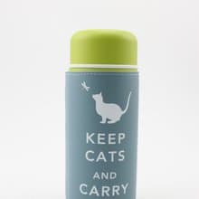 "Keep Cats & Carry On" 旅行保溫杯- 深藍
