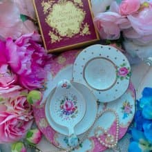 Royal crown derby 手繪玫瑰花束下午茶濾茶匙 完整庫存品