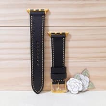 apple watch錶帶 / 訂製錶帶 / 真皮 / 手工精縫 / 黑色