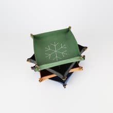 【切線派】純手工真皮收納盒手縫圖案文玩佛珠首飾收納盒牛皮托盤