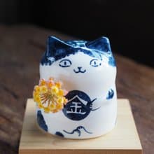 【金來貓】祝福花器 / 招財擺飾 / 可插乾燥花