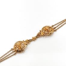 博物館珠寶系列——法國新藝術風格・簡約花草金手鍊