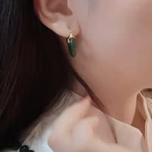 中國風天然石石英玉耳環耳墜禮盒裝