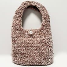 鈎織絲絨側孭袋