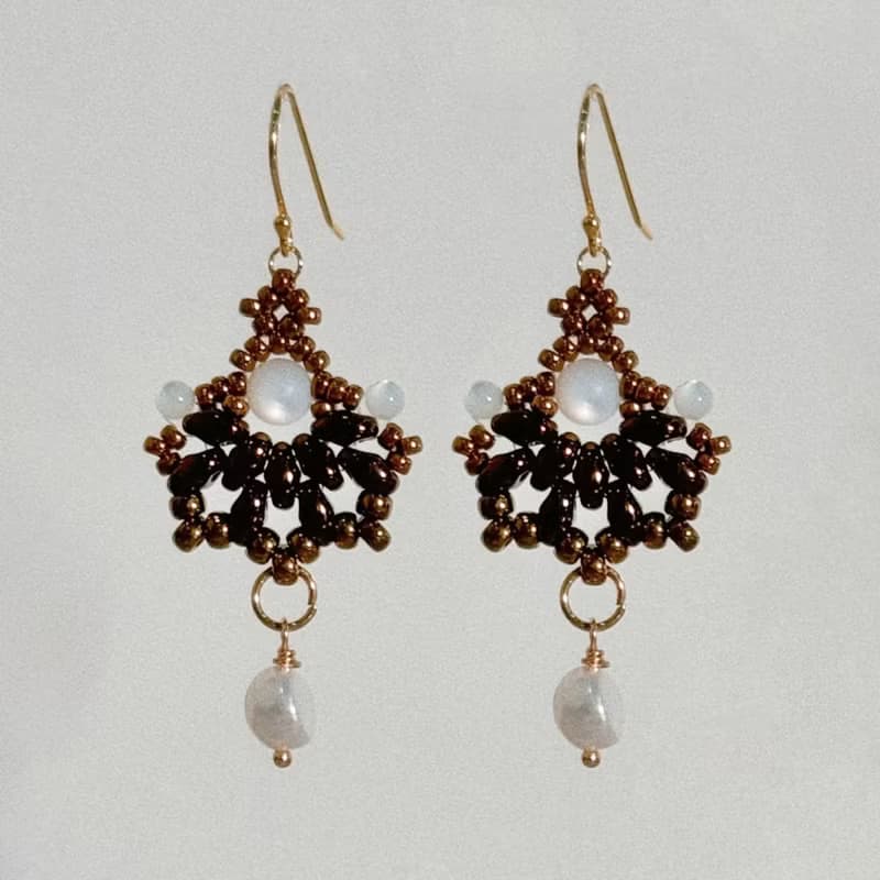 Creusa's Kingfisher Earrings jinhua克蕾烏莎翠鳥耳飾-金花茯磚