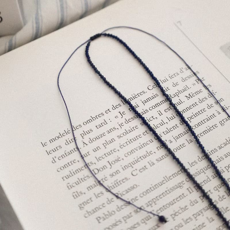 Blue Long Drop Necklace