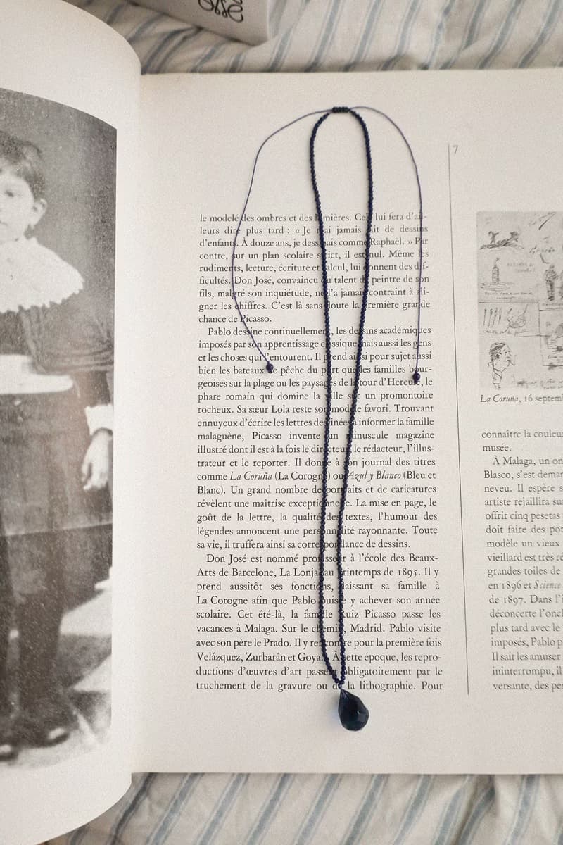Blue Long Drop Necklace