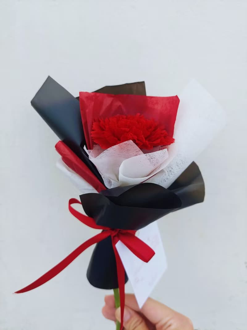 單朵永生康乃馨花束