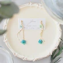 花雨に香る美濃和紙の紫陽花　ピアス/イヤリング