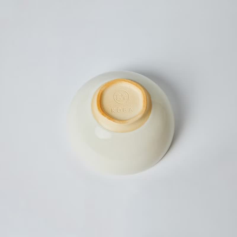 KOGA 許家陶器品 陶質圓形飯碗 (鶯白)
