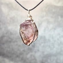 •超七小精靈4• 超七水晶 水晶原礦吊墜 手作繞線