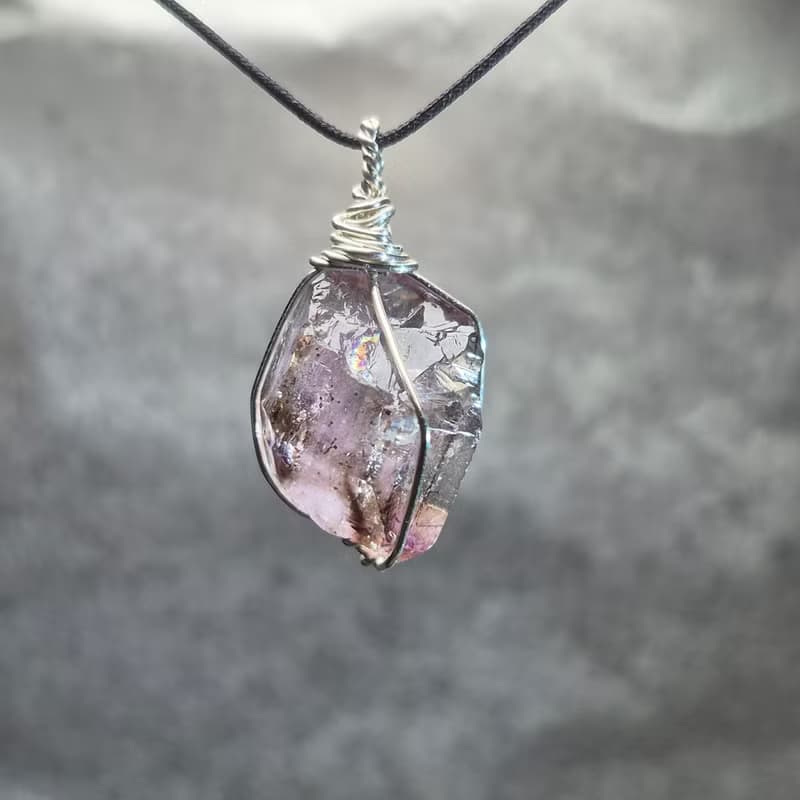 •超七小精靈4• 超七水晶 水晶原礦吊墜 手作繞線