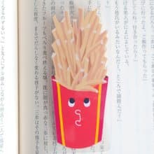 両面イラスト・読書のお供に・ラミネートしおり//フライドポテト
