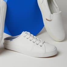 KEDS KICKSTART 時尚皮革綁帶穆勤小白鞋9203W123134