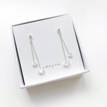 / 澪 / 赫基蒙閃靈鑽925純銀原石垂吊耳環