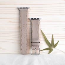 手工訂製錶帶 / apple watch錶帶 / 真皮 / 米灰色