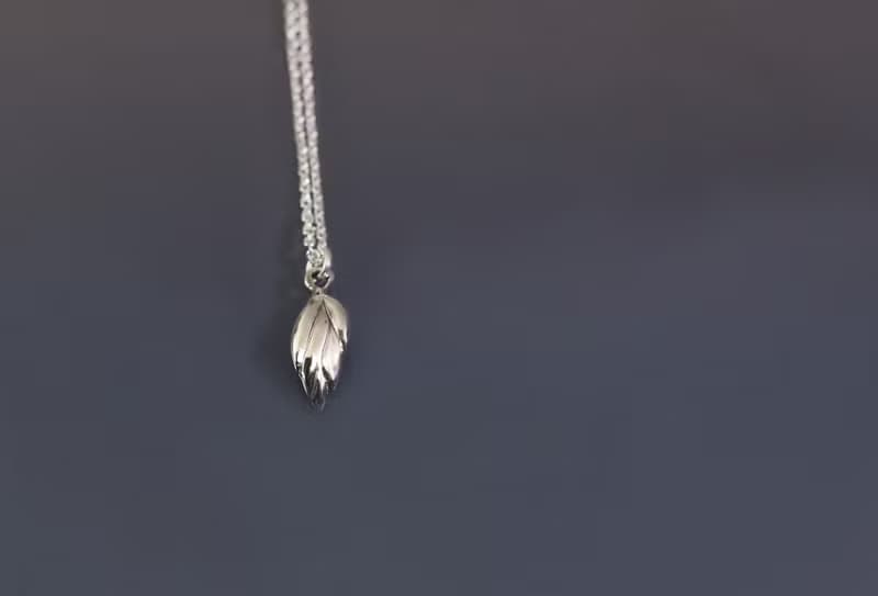 實物系列-竹子花925銀項鍊