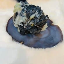 【藍紋極美瑪瑙片】不含龍龜 辦公室療癒小物 消磁