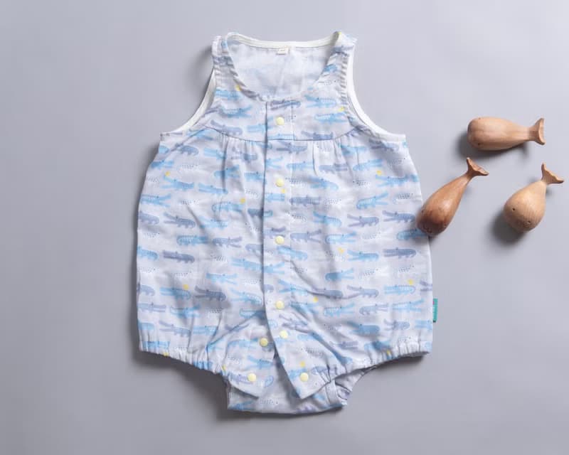無袖包屁- 紗布衣 透氣 連身衣 嬰 幼兒 彌月