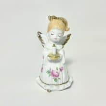 バラのドレスの天使のオーナメント(キャンドル)