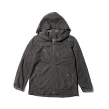 Kids 昆蟲盾 網眼連帽外套 - 炭灰色