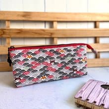 海波柴犬三層筆袋 日本棉布製作 聖誕 新年 交換 生日禮物