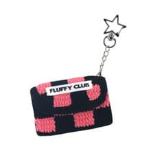 棋盤格編織卡夾 方格紋零錢包